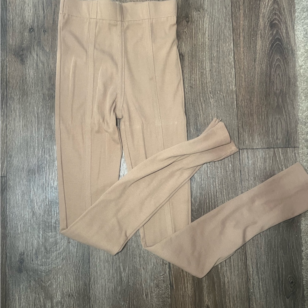 Tan ribbed pants